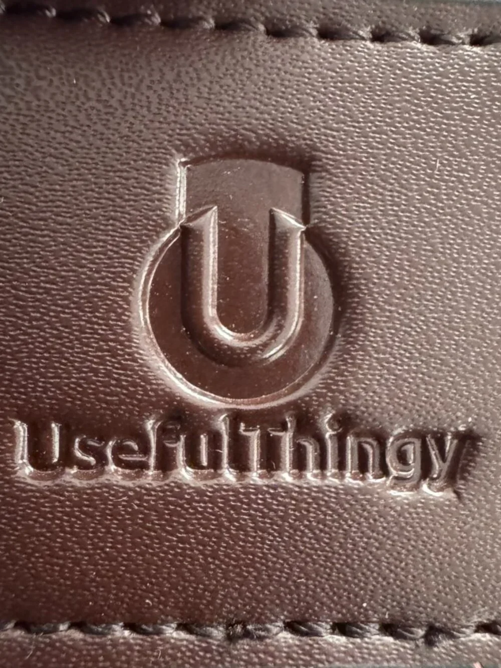 UsefulThingy Brown Leather Briefcase Laptop Bag